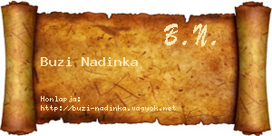 Buzi Nadinka névjegykártya